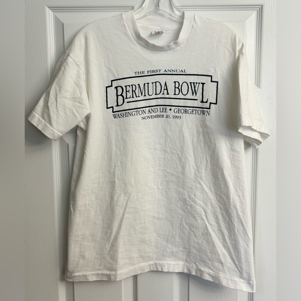 Vintage Georgetown/Washington & Lee 1st Annual Bermuda Bowl T Shirt Very Rare